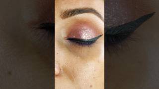 Step by step pink glitter eye makeup tutorial How was the look tell me in comment section [upl. by Zingale128]