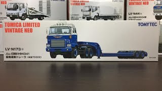 TOMYTEC TOMICA LIMITED VINTAGE NEO TLVN LVN173a HINO HH341 TRACTOR amp TOKYU TD302 TRAILER [upl. by Koran]