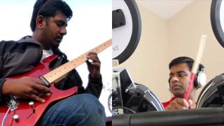 Aaromale  Guitar and Drums Cover  Vinnaithaandi varuvaaya [upl. by Henrietta740]