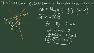 28 Geometría analítica examen 2 ejercicio 1 mediatrices [upl. by Jorin614]