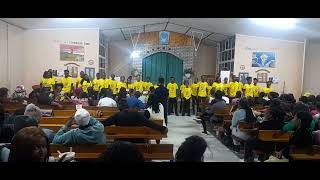 Khomas Divers singers doing a Damara Nama song composed by Dave Hoaseb dont sit and gossip around [upl. by Nidraj]