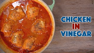 Poulet Au Vinaigre Chicken in Vinegar Recipe  Glen And Friends Cooking [upl. by Sim]