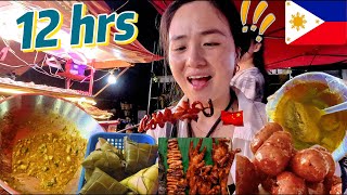 12 Hours Overeating Best Filipino Street Food wanna live in the Philippines🇨🇳❤️🇵🇭 [upl. by Jany]