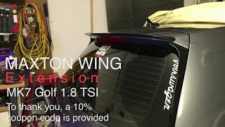 MK7 Golf Maxton Rear Spoiler Extension [upl. by Oznecniv376]