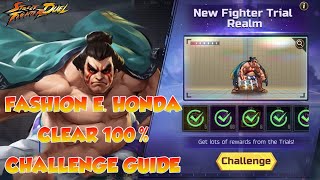 STREET FIGHTER DUEL  FASHION EHONDA  GUIDE TRIAL CHALLENGE 100 [upl. by Laurena]