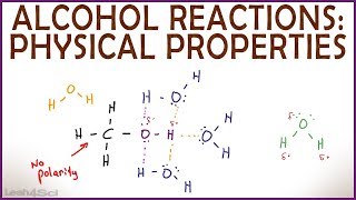 Physical Properties of Alcohol Hydrogen Bonding Solubility and Boiling Point [upl. by Ailati]