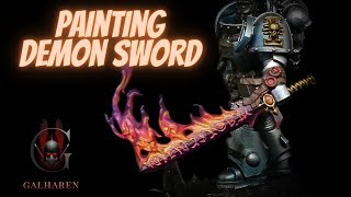 PAINTING THE DEMON SWORD  Grey Knights Castellan Crowe  Warhammer40000 [upl. by Enneirdna]