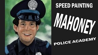 Speed Painting  Carey Mahoney Police Academy [upl. by Arman]