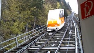 GREAT VIEWS Funicular to Hallstatt Salt Mine  Ride Up and Down [upl. by Abana]