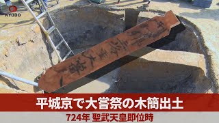 平城京で大嘗祭の木簡出土 ７２４年 聖武天皇即位時 [upl. by Assirehs]