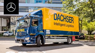 Training in the eActros at Dachser  MercedesBenz Trucks [upl. by Stafani869]