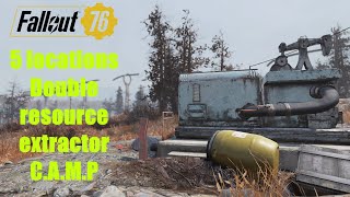 Fallout 76  Double resource extractor locations for CAMP [upl. by Ynnaej694]