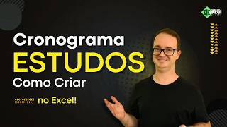 Como Criar Cronograma de Estudos Simples no Excel [upl. by Saisoj]