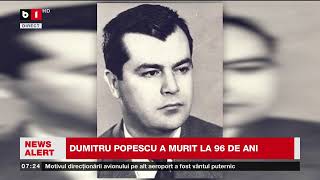 A MURIT quotTOVARĂȘULquot LUI CEAUȘESCU DUMITRU POPESCU A MURIT LA 96 DE ANIȘtiri B1TV23 nov 2024 [upl. by Bethanne]