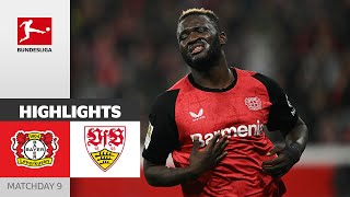 Wild Game Ends In Draw  Bayer 04 Leverkusen  VfB Stuttgart  Highlights  MD9 – Bundesliga 202425 [upl. by Ydnih]