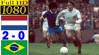 Netherlands 20 Brazil world cup 1974  Full highlight  1080p HD  Johan Cruyff  Ruud Krol [upl. by Kast]