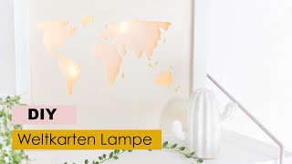 Beleuchtete Weltkarte basteln  DIY Lighbox [upl. by Nesbitt]