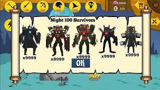 Update Night 100 Survivors 😱 Unlocked  All Speakerman Titan Stick War Legacy Stick Gaming 777 [upl. by Aisyla]