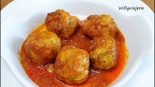 ALBONDIGAS DE BACALAO🐟 CON SALSA VIZCAÍNA [upl. by Adiraf]