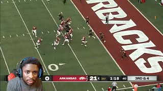 REACTING TO ArkansasPine Bluff Golden Lions vs Arkansas Razorbacks [upl. by Codi]