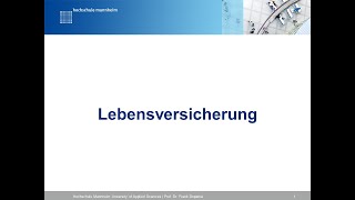 Lebensversicherung [upl. by Louanne]