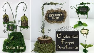 Enchanted Forest Party Decor  Woodland Party DIY  Dollar Tree Party Decor [upl. by Neenad]