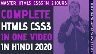 Complete HTML5 and CSS3 in One Video In Hindi 2020 [upl. by Tews]