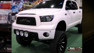 Toyota Tundras at SEMA 2010 [upl. by Naginarb657]