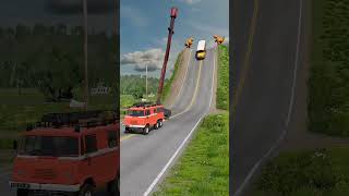 Bus and trucks vs giant rotating hammer ⚒️⚒️⚒️ beamngdrive [upl. by Streetman]