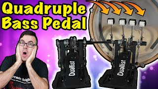 We Tried the DoubleDuallist QUADRUPLE Bass Pedal [upl. by Barram]