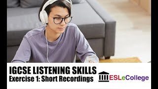 IGCSE ESL Listening Test Exercise 1 Top Tips [upl. by Disini642]