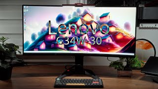 Lenovo G34W30 Ultrawide Gaming Monitor Review Happy Price Happy Game [upl. by Weiss]