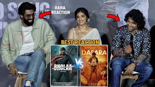 Nani Heart Winning Reaction on Ajay Devgns Bholaa vs Dasara Clash in Theatre  Rana Daggubati [upl. by Palumbo335]