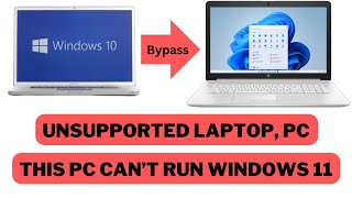 Install Windows 11 on Unsupported PC Laptop  Bypass This PC Cant Run Error from bootable USB [upl. by Oiluarb]