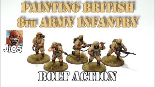 Painting British 8th Army infantry Sikh Bolt Action Warlord Games [upl. by Medrek624]