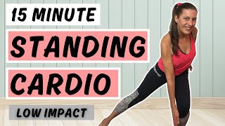 😀 15 Minute Standing Cardio Workout for Beginners  Low Impact [upl. by Cutler772]