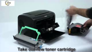 Epson AcuLaser M1200 Toner Cartridge Replacement  user guide 7331A [upl. by Ahsaya]