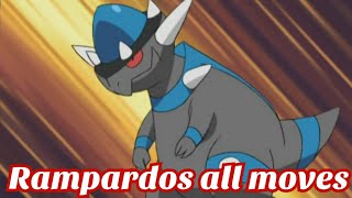 rampardos all attacks amp moves PokemonTSCRChannel [upl. by Demakis]