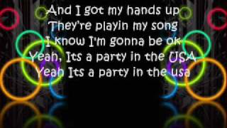 MILEY CYRUS  PARTY IN THE USA lyrics [upl. by Nicram]