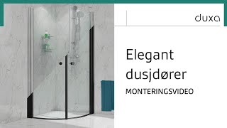 Monteringsvideo for Elegant dusjdører buetrett  Duxabathno [upl. by Enicnarf]