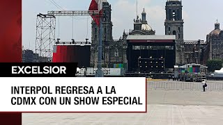 Montan escenario para el concierto de Interpol en el Zócalo de la CDMX [upl. by Paluas]