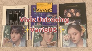 UNBOXING VIVIZ 비비지 VarioUS Albums Jewel Cases PLVE Version [upl. by Murielle762]