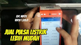 MUDAH  jual pulsa listrik menggunakan edc mpos agen brilink versi 1280 [upl. by Riggall932]