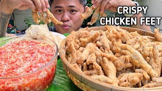 CRISPY CHICKEN FEET  MUKBANG PHILIPPINES  TOL BULOY MUKBANG [upl. by Ydaf]