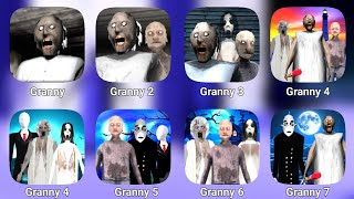 Granny 1 2 3 4 5 6 7 amp 8 Full Gameplay  Granny Horror Game  Granny Funny Gameplay mod [upl. by Eyt]