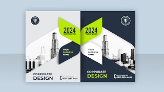 Design Corporate Book Cover Design with corel draw [upl. by Annohsak]