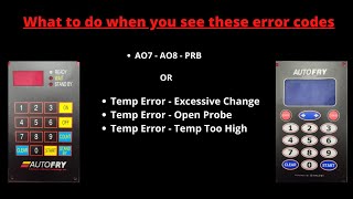 AutoFry Service Temperature Error Troubleshooting [upl. by Etterrag976]