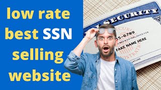 How to get real SSN at Low rate  Best SSN Provide Website for All Time [upl. by Elbys]