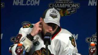 Patrick Kane talks to the media 6910 [upl. by Essa]