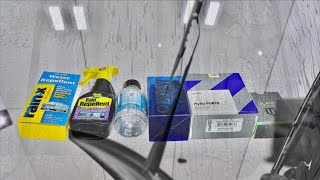 Whats The Best Car Glass Windscreen Coating  RainX Stoner Nextzett Gyeon Carpro Nv Nova [upl. by Steffane]